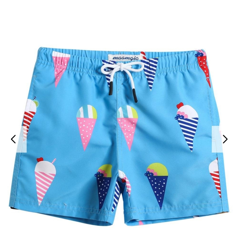 Maamgic BeachBliss Kids Ice Cream Swim Trunks. Size 10/12Y. New